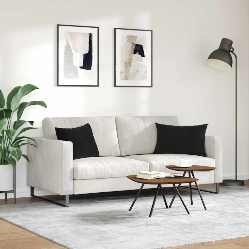 Poduszki na sofę 2 pcs Czarny 60 x 40 cm Tkanina sztruksowa
