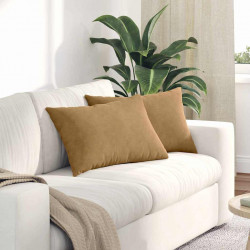 Poduszki na sofę 2 pcs Brązowy 60 x 40 cm Tkanina sztruksowa