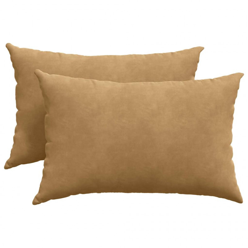 Poduszki na sofę 2 pcs Brązowy 60 x 40 cm Tkanina sztruksowa