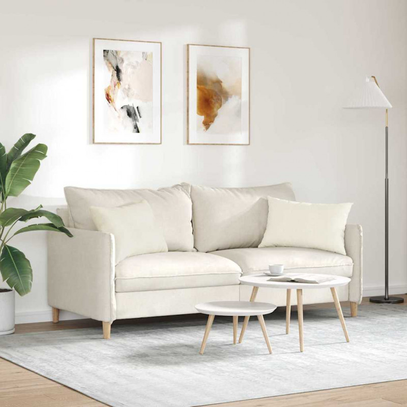 Poduszki na sofę 2 pcs Kremowy 60 x 40 cm Tkanina sztruksowa
