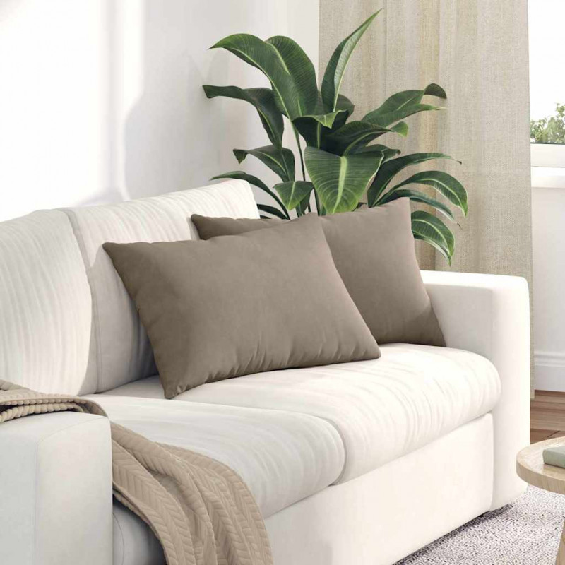 Poduszki na sofę 2 pcs Ciemnoszary 60 x 40 cm tkanina