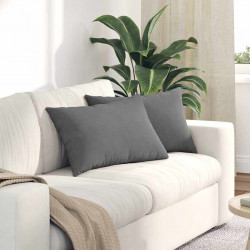 Poduszki na sofę 2 pcs Ciemnoszary 60 x 40 cm tkanina