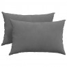 Poduszki na sofę 2 pcs Ciemnoszary 60 x 40 cm tkanina