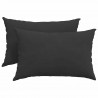 Poduszki na sofę 2 pcs Czarny 60 x 40 cm tkanina