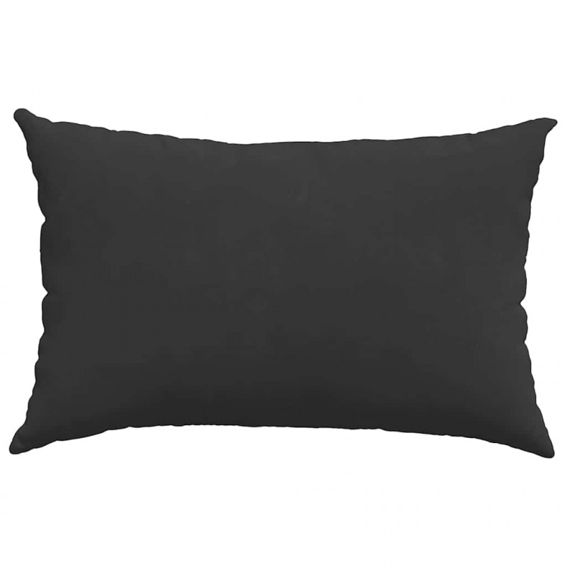 Poduszki na sofę 2 pcs Czarny 60 x 40 cm tkanina