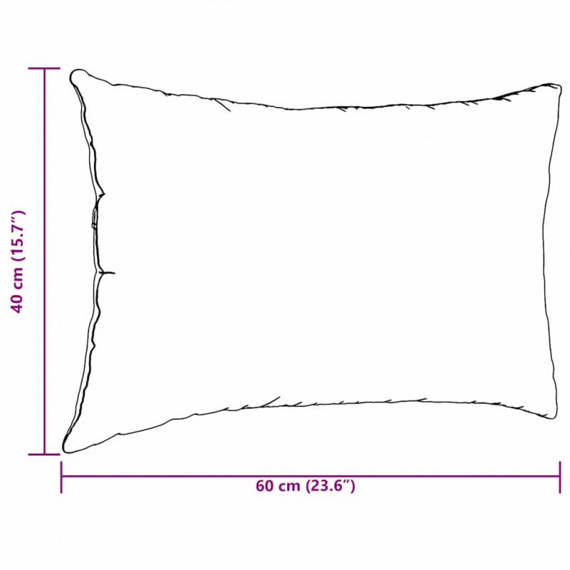 Poduszki na sofę 2 pcs Czarny 60 x 40 cm tkanina