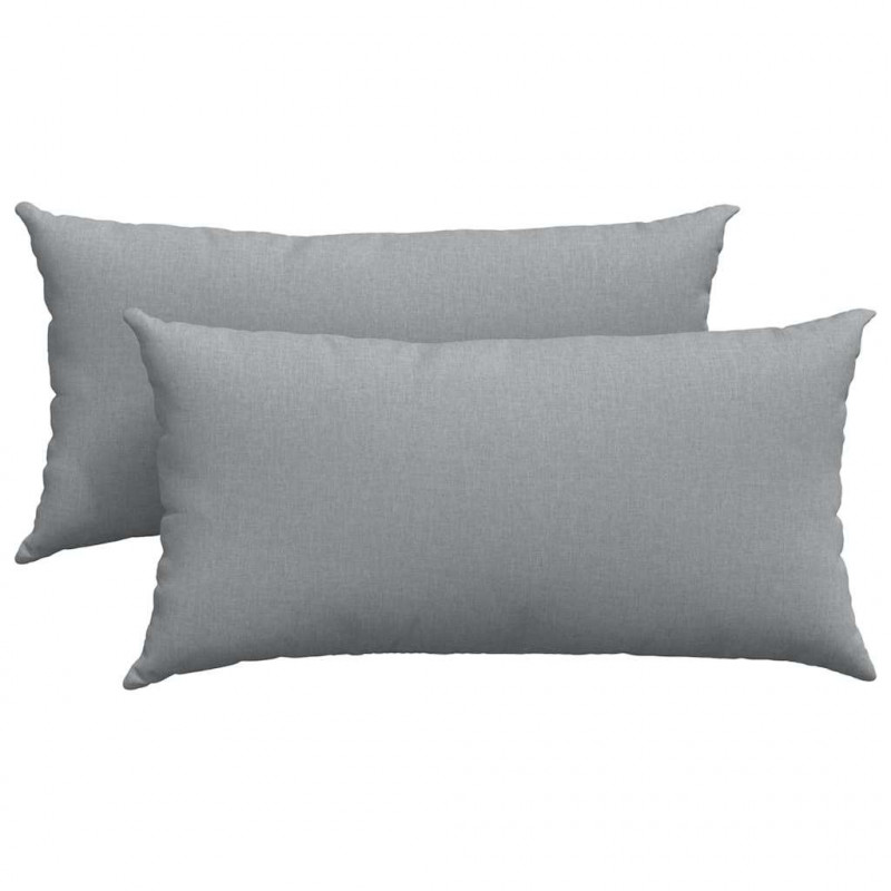 Poduszki na sofę 2 pcs Jasnoszary 80 x 40 cm tkanina