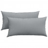 Poduszki na sofę 2 pcs Jasnoszary 80 x 40 cm tkanina