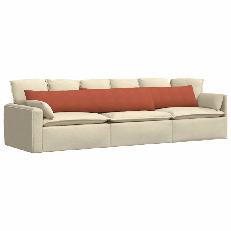 Poduszki na sofę 2 pcs Czerwono-pomarańczowy 200 x 40 cm