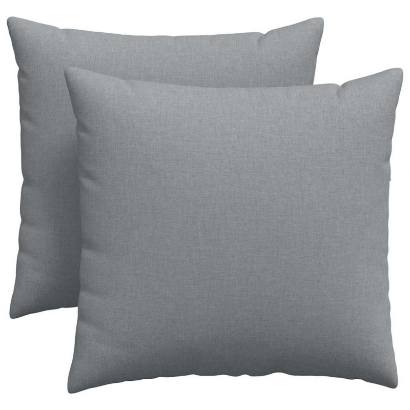 Poduszki na sofę 2 pcs Jasnoszary 45 x 45 cm tkanina