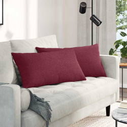 Poduszki na sofę 2 pcs Czerwone wino 80 x 40 cm tkanina
