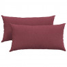 Poduszki na sofę 2 pcs Czerwone wino 80 x 40 cm tkanina