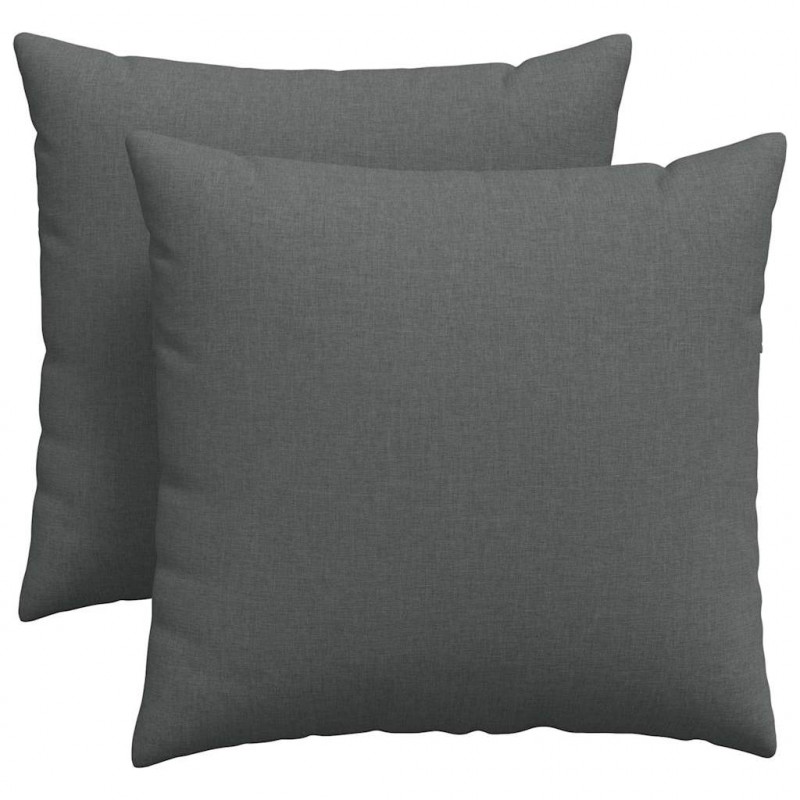 Poduszki na sofę 2 pcs Ciemnoszary 45 x 45 cm tkanina