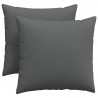 Poduszki na sofę 2 pcs Ciemnoszary 45 x 45 cm tkanina