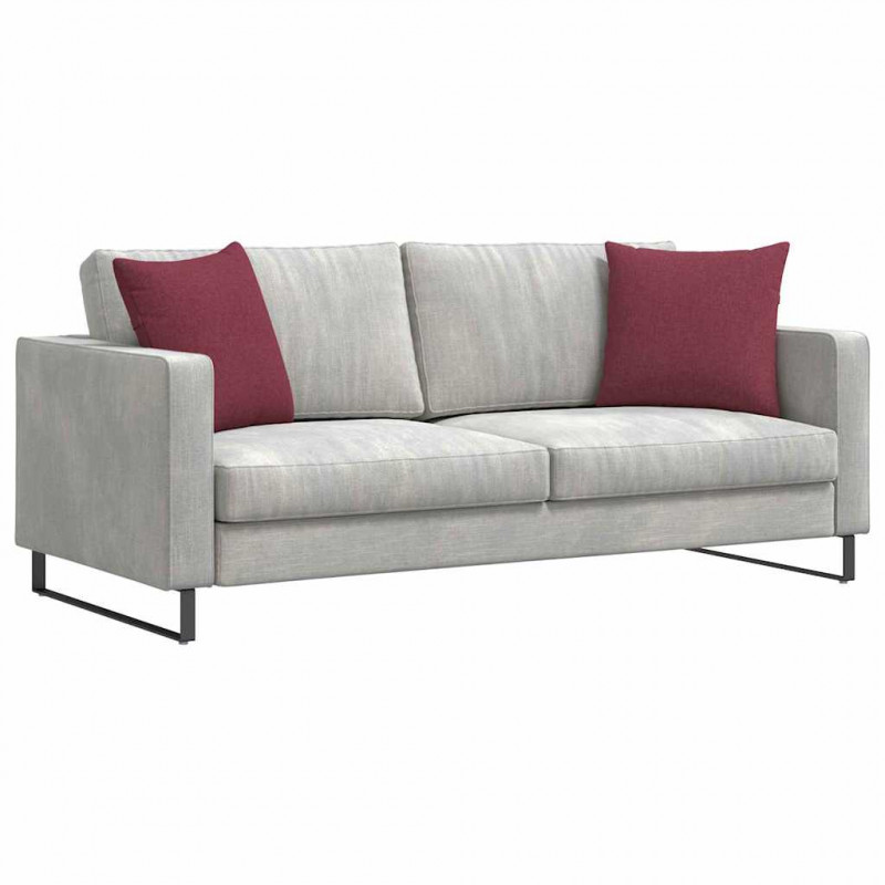 Poduszki na sofę 2 pcs Czerwone wino 45 x 45 cm tkanina