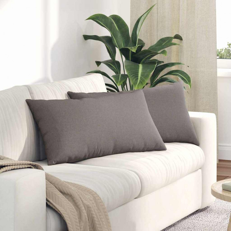 Poduszki na sofę 2 pcs Ciemnoszary 80 x 40 cm tkanina