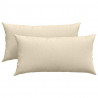 Poduszki na sofę 2 pcs Kremowy 80 x 40 cm tkanina