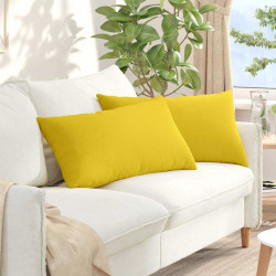 Poduszki na sofę 2 pcs Jasnożółty 80 x 40 cm tkanina