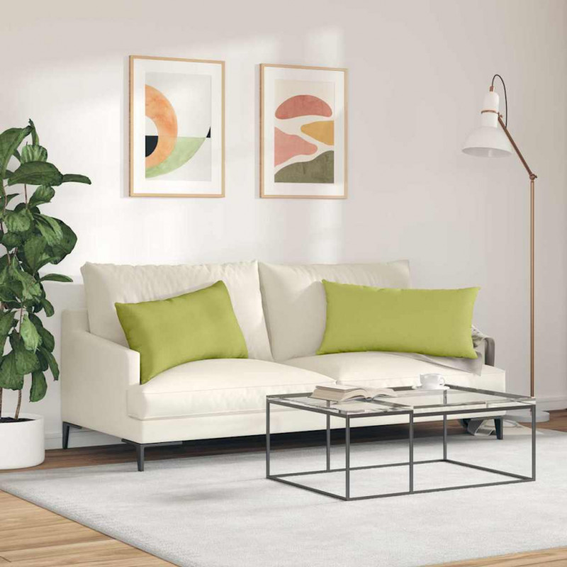 Poduszki na sofę 2 pcs Jasnozielony 80 x 40 cm tkanina