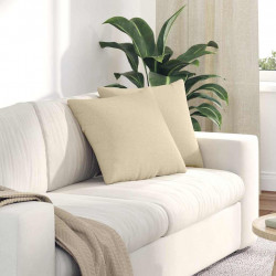 Poduszki na sofę 2 pcs Kremowy 45 x 45 cm tkanina