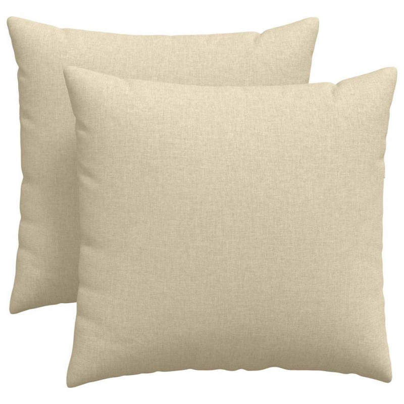 Poduszki na sofę 2 pcs Kremowy 45 x 45 cm tkanina
