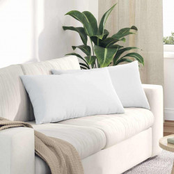 Poduszki na sofę 2 pcs Biały 80 x 40 cm tkanina