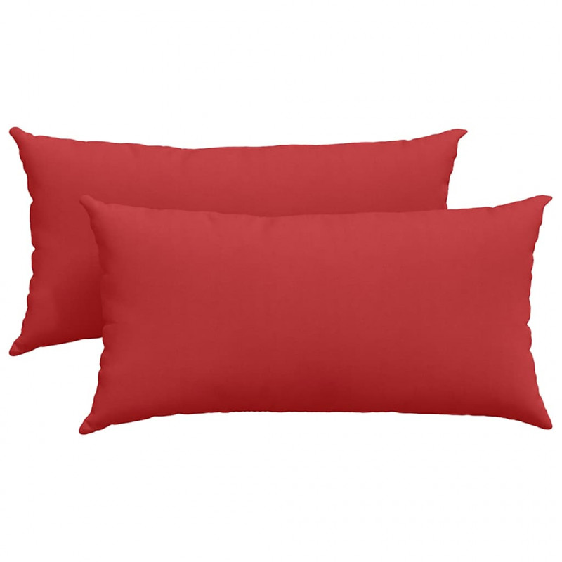 Poduszki na sofę 2 pcs Czerwony 80 x 40 cm tkanina