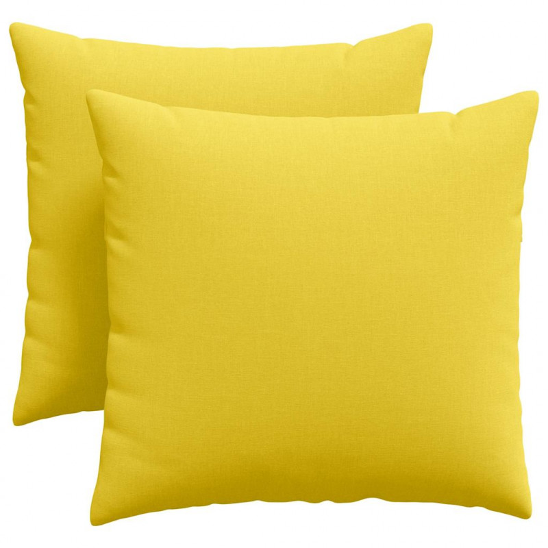 Poduszki na sofę 2 pcs Jasnożółty 45 x 45 cm tkanina