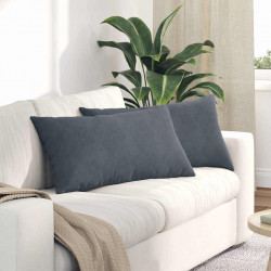 Poduszki na sofę 2 pcs Ciemnoszary 80 x 40 cm