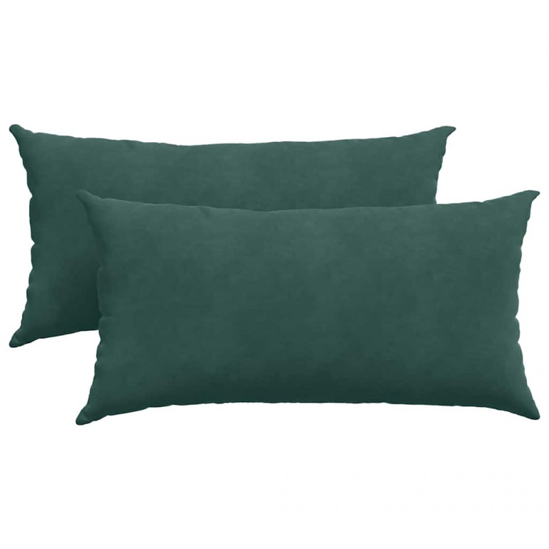 Poduszki na sofę 2 pcs Ciemna zieleń 80 x 40 cm