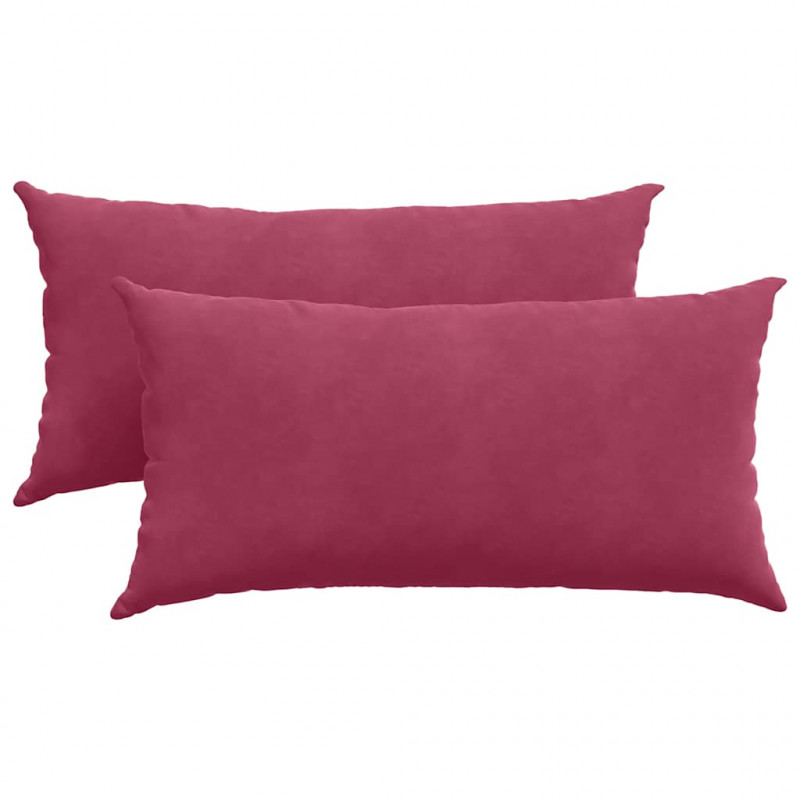 Poduszki na sofę 2 pcs Czerwone wino 80 x 40 cm
