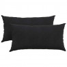 Poduszki na sofę 2 pcs Czarny 80 x 40 cm Tkanina sztruksowa