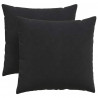 Poduszki na sofę 2 pcs Czarny 45 x 45 cm Tkanina sztruksowa
