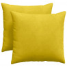 Poduszki na sofę 2 pcs Żółty 45 x 45 cm Tkanina sztruksowa
