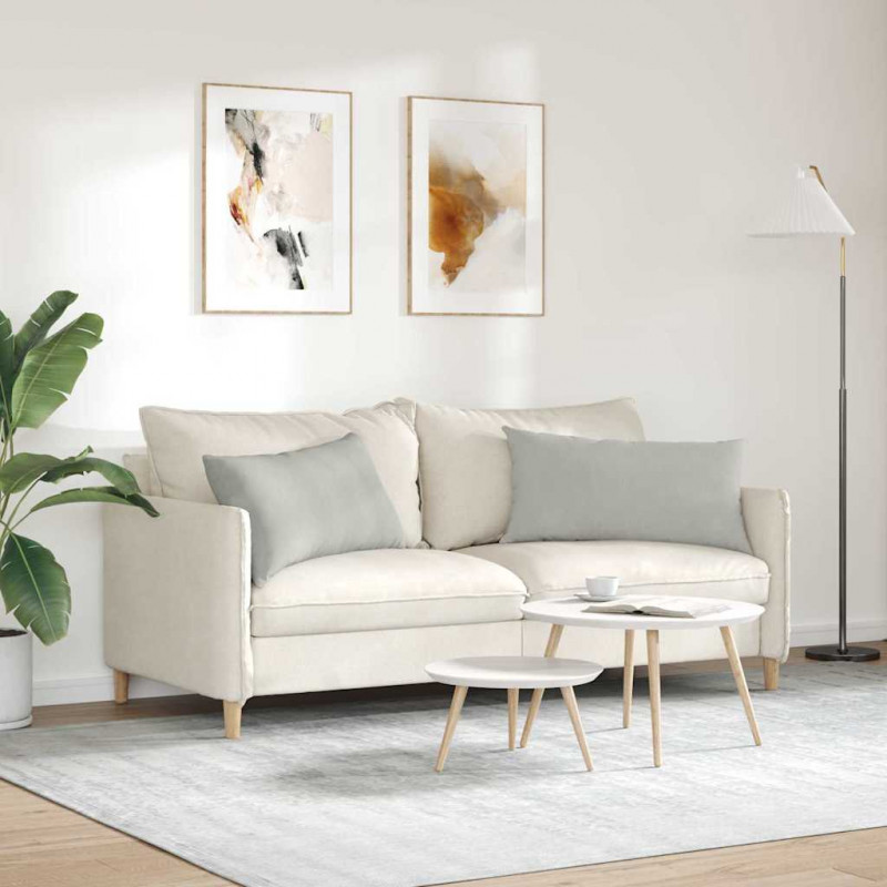 Poduszki na sofę 2 pcs Jasnoszary 80 x 40 cm tkanina