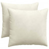 Poduszki na sofę 2 pcs Kremowy 45 x 45 cm Tkanina sztruksowa