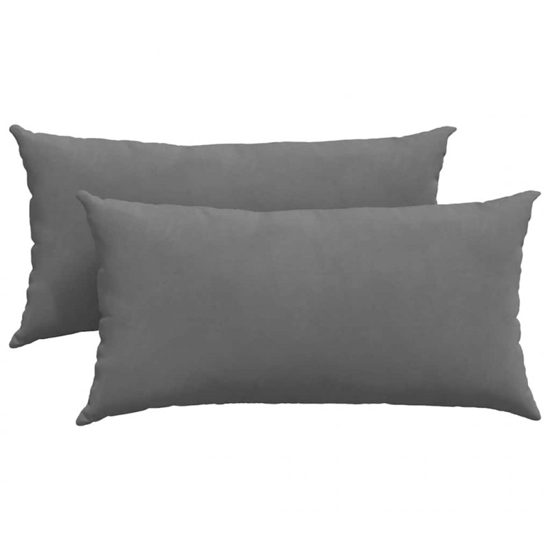 Poduszki na sofę 2 pcs Ciemnoszary 80 x 40 cm tkanina