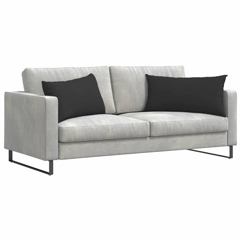 Poduszki na sofę 2 pcs Czarny 80 x 40 cm tkanina
