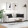 Poduszki na sofę 2 pcs Czarny 80 x 40 cm tkanina