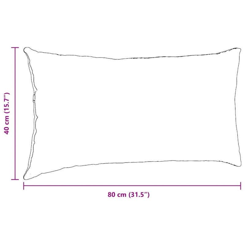 Poduszki na sofę 2 pcs Czarny 80 x 40 cm tkanina