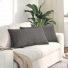 Poduszki na sofę 2 pcs Jasnoszary 80 x 40 cm Tkanina sztruksowa