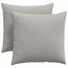 Poduszki na sofę 2 pcs Jasnoszary 45 x 45 cm tkanina
