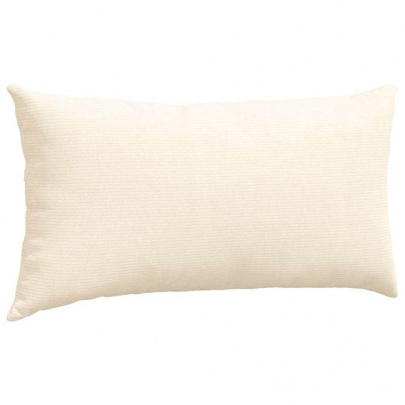 Poduszki na sofę 2 pcs Kremowy 80 x 40 cm Tkanina sztruksowa