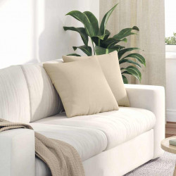Poduszki na sofę 2 pcs Kremowy 45 x 45 cm tkanina