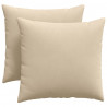 Poduszki na sofę 2 pcs Kremowy 45 x 45 cm tkanina