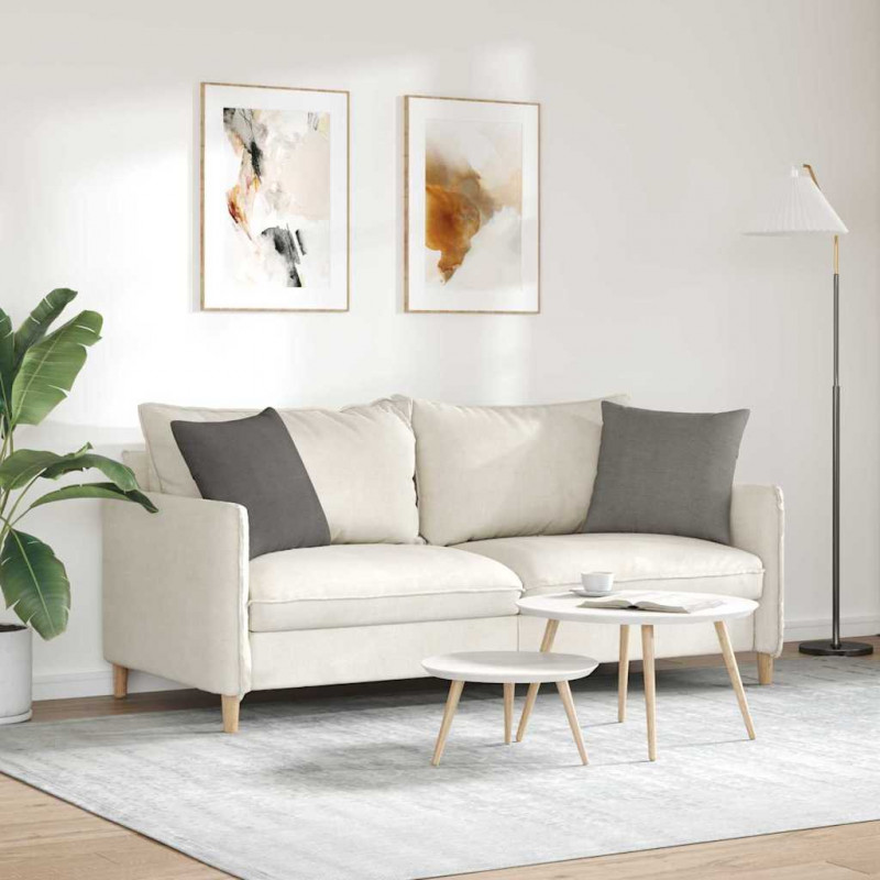 Poduszki na sofę 2 pcs Jasnoszary 45 x 45 cm Tkanina sztruksowa