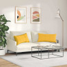 Poduszki na sofę 2 pcs Jasnożółty 80 x 40 cm Tkanina sztruksowa