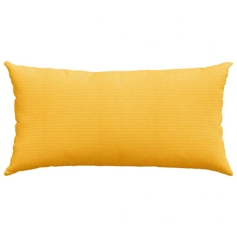Poduszki na sofę 2 pcs Jasnożółty 80 x 40 cm Tkanina sztruksowa