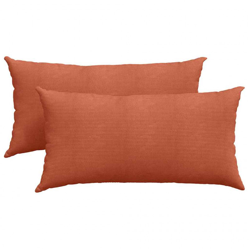 Poduszki na sofę 2 pcs Czerwono-pomarańczowy 80 x 40 cm