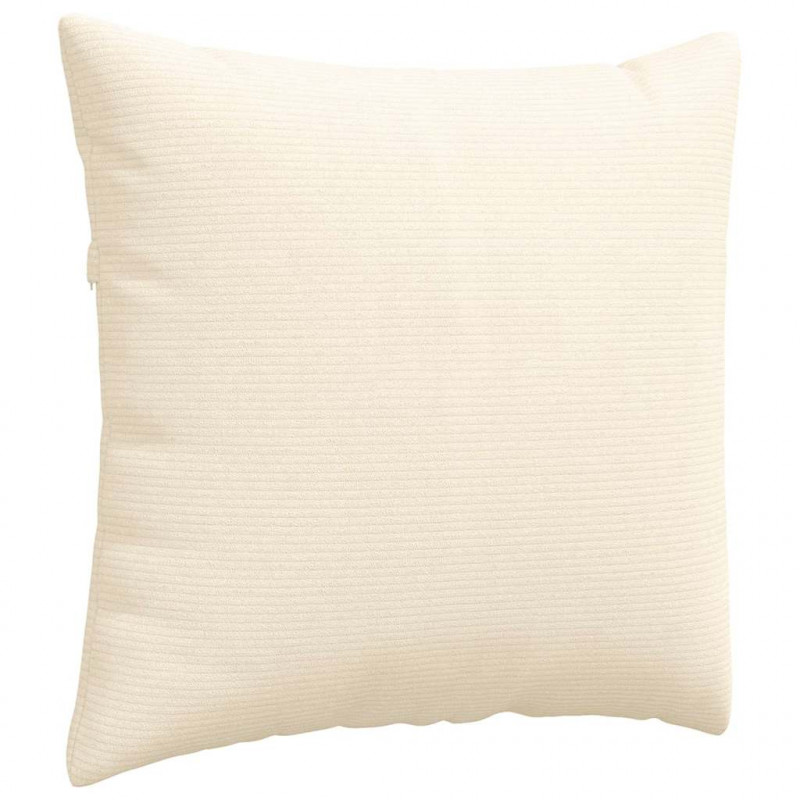 Poduszki na sofę 2 pcs Kremowy 45 x 45 cm Tkanina sztruksowa